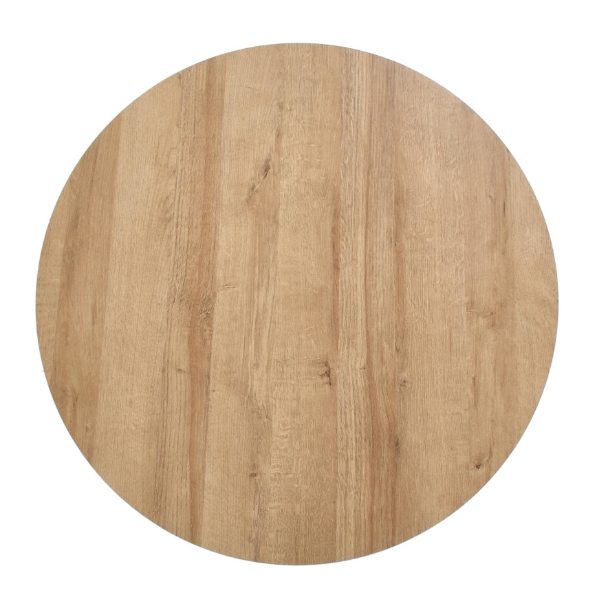 Table basse CAMILA 41x80 cm doré chêne/noir