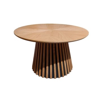 Table basse CARINA Ø 75 cm chêne/noir