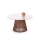 Table basse CARINA Ø 80 cm, brun/blanc, décor marbre