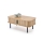 Table basse CASA 90x50 cm brune/noire