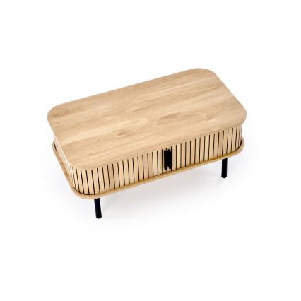 Table basse CASA 90x50 cm brune/noire