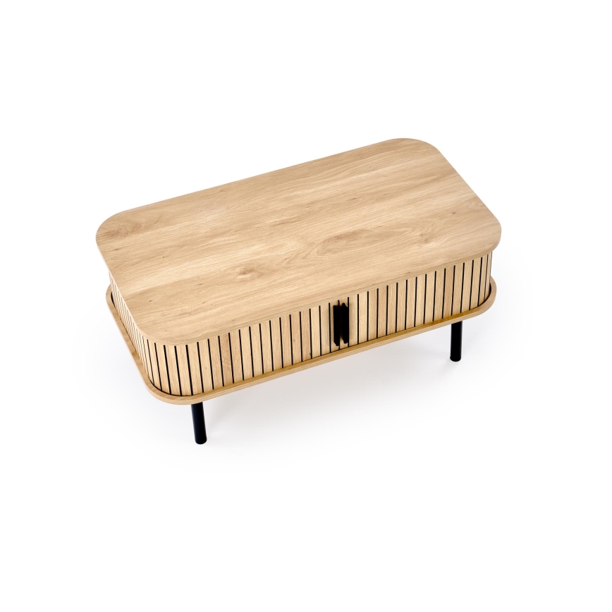 Table basse CASA 90x50 cm brune/noire