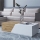 Table basse CEELIAS 42 x 124 cm blanc/chêne Wotan