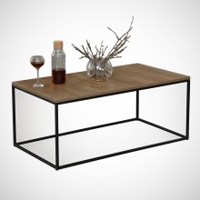 Table basse COSCO 43x95 cm marron/noir