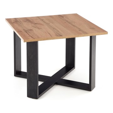Table basse CROSS 67x50 cm noir/marron