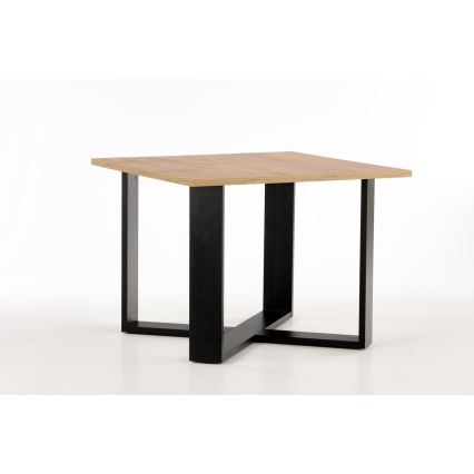 Table basse CROSS 67x50 cm noir/marron