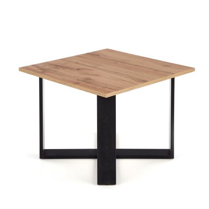 Table basse CROSS 67x50 cm noir/marron
