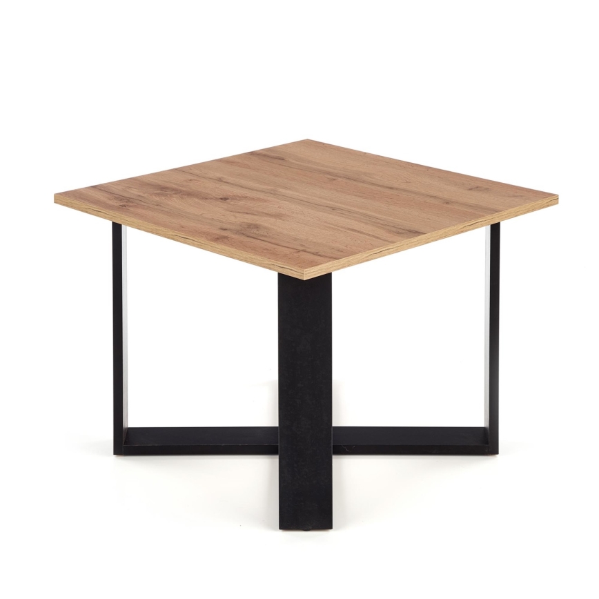 Table basse CROSS 67x50 cm noir/marron