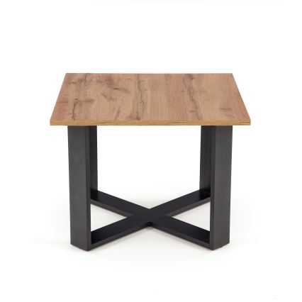Table basse CROSS 67x50 cm noir/marron