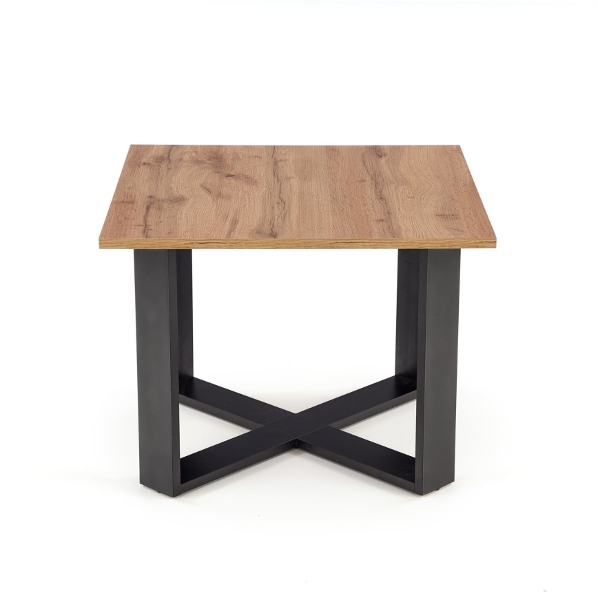 Table basse CROSS 67x50 cm noir/marron