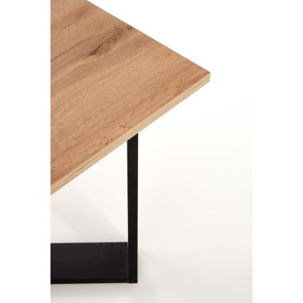Table basse CROSS 67x50 cm noir/marron
