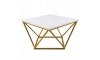 Table basse CURVED 62x62 cm dorée / blanche