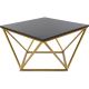 Table basse CURVED 62x62 cm dorée/noire