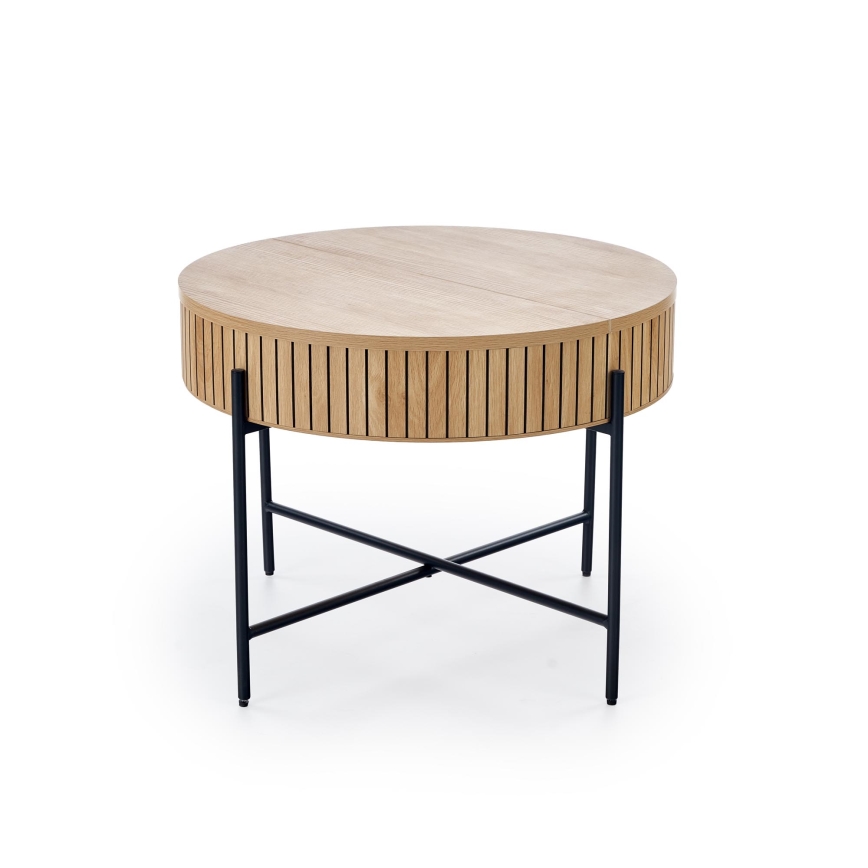 Table basse DANTE Ø 67 cm brun/noir