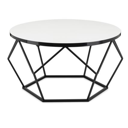 Table basse DIAMOND 40x70 cm blanc/noir