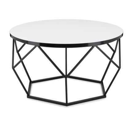 Table basse DIAMOND 40x70 cm blanc/noir