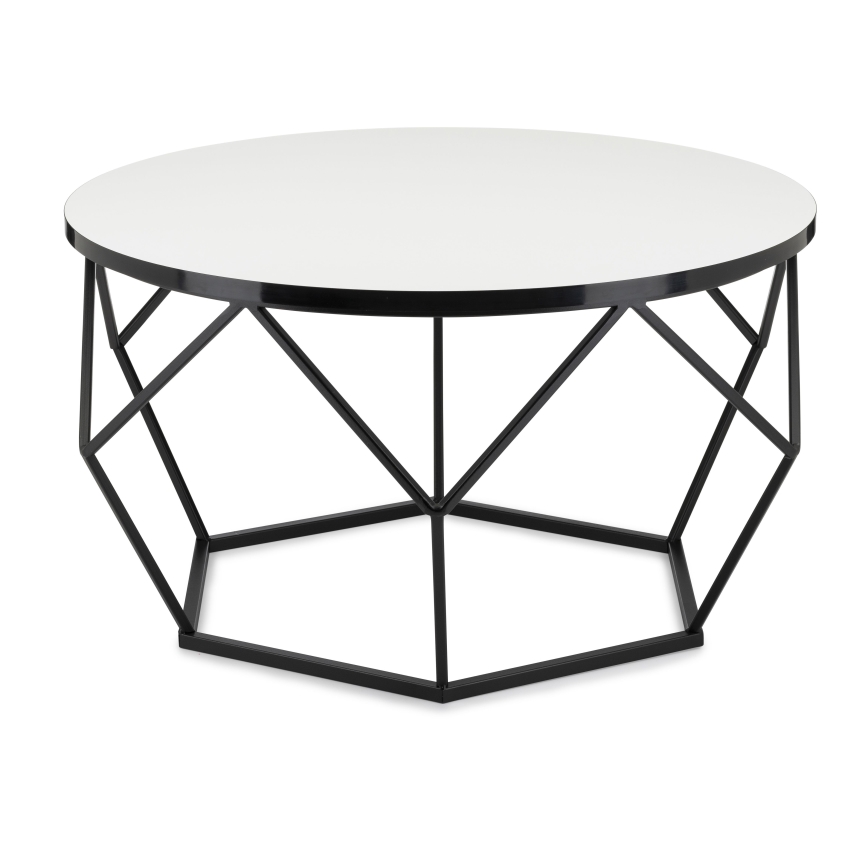 Table basse DIAMOND 40x70 cm blanc/noir