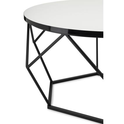 Table basse DIAMOND 40x70 cm blanc/noir