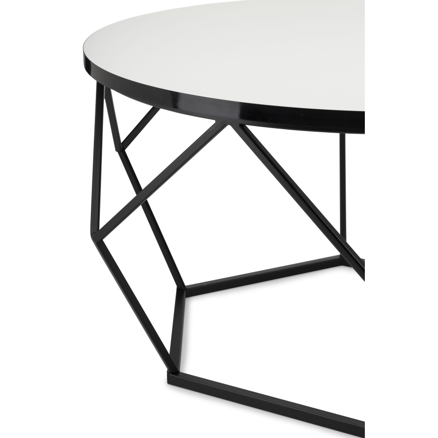 Table basse DIAMOND 40x70 cm blanc/noir