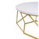 Table basse DIAMOND 40x70 cm dorée/blanche