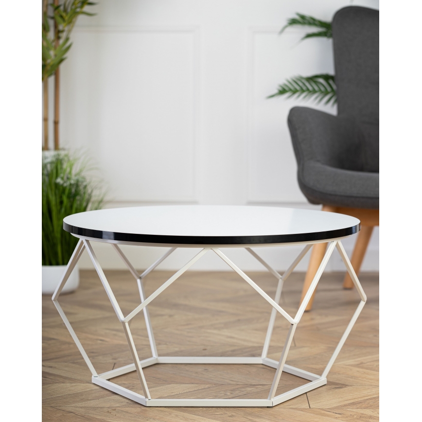 Table basse DIAMOND 40x70 cm noir/blanc