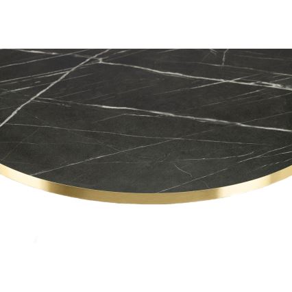 Table basse DIAMOND 40x70 cm noir/doré