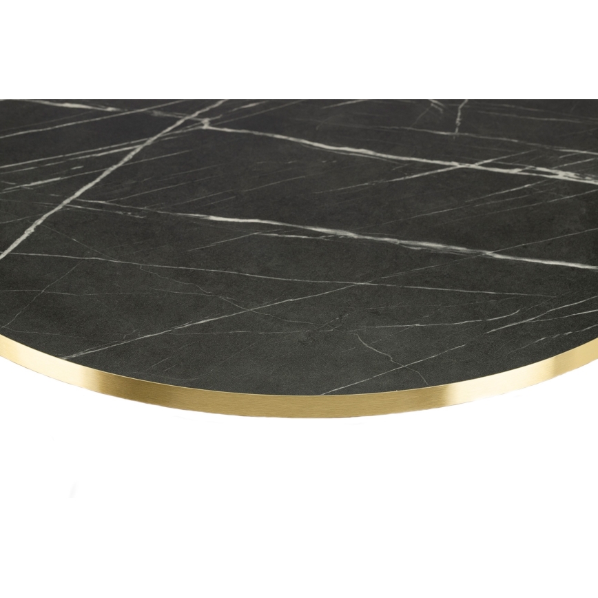 Table basse DIAMOND 40x70 cm noir/doré