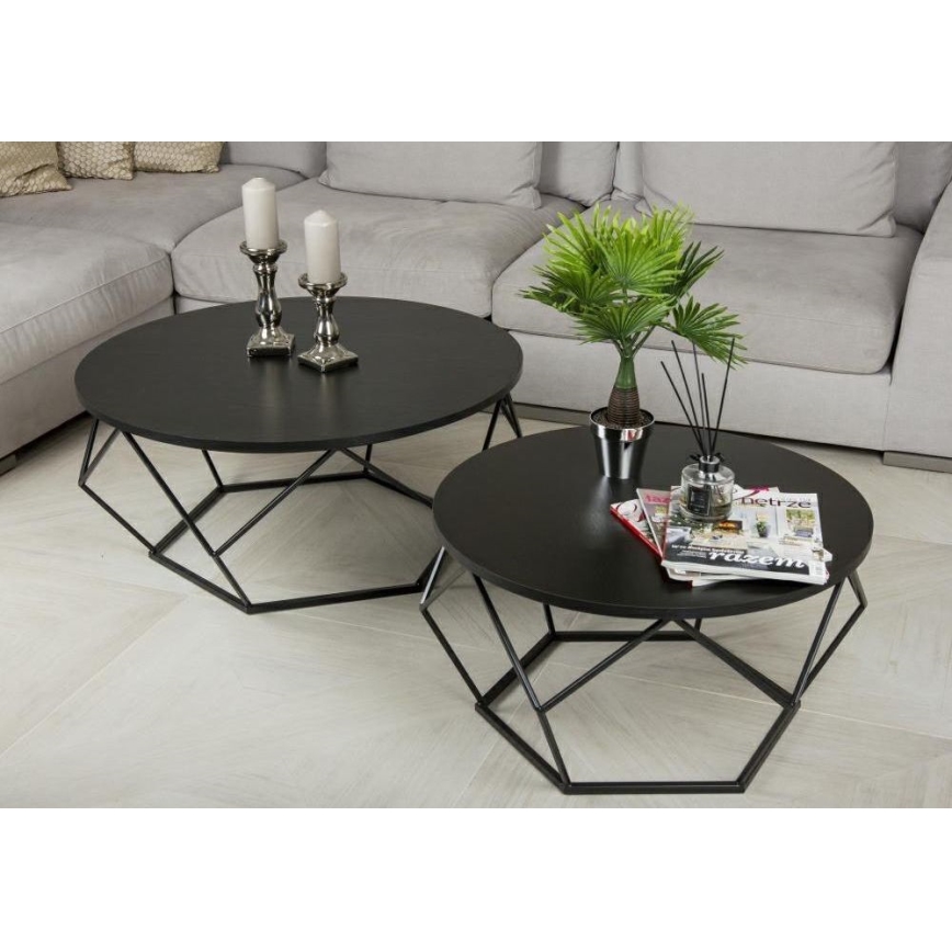 Table basse DIAMOND 40x70 cm noire