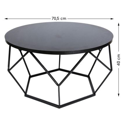 Table basse DIAMOND 40x70 cm noire