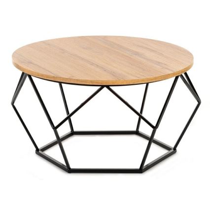 Table basse DIAMOND 40x70 cm noire/marron