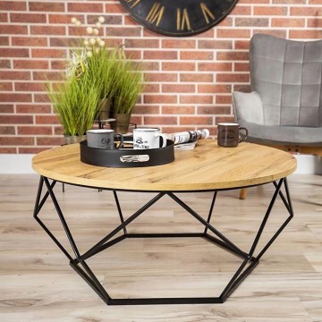 Table basse DIAMOND 40x90 cm noire/marron