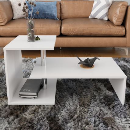 Table basse DILEK 46x100 cm blanche