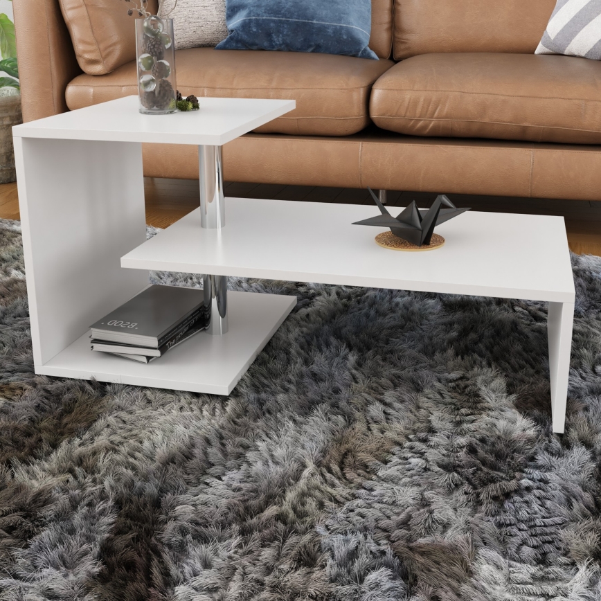 Table basse DILEK 46x100 cm blanche