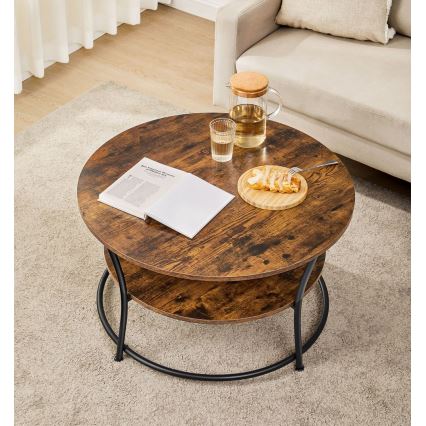 Table basse ELDUR brun/noir