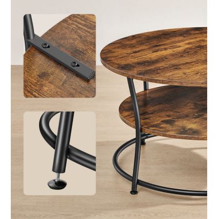 Table basse ELDUR brun/noir