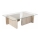 Table basse ESCAPE 105x65 cm beige/transparent