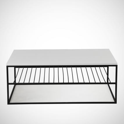 Table basse ETNA 43x95 cm blanche/noire