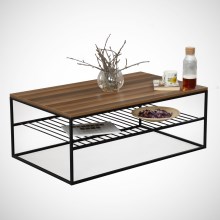 Table basse ETNA 43x95 cm marron/noir