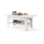Table basse extensible ROY 130/170x65 cm, blanche, avec plateau relevable