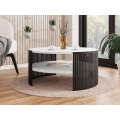 Table basse FIKOLI 40x75 cm noir/blanc