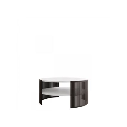 Table basse FIKOLI 40x75 cm noir/blanc