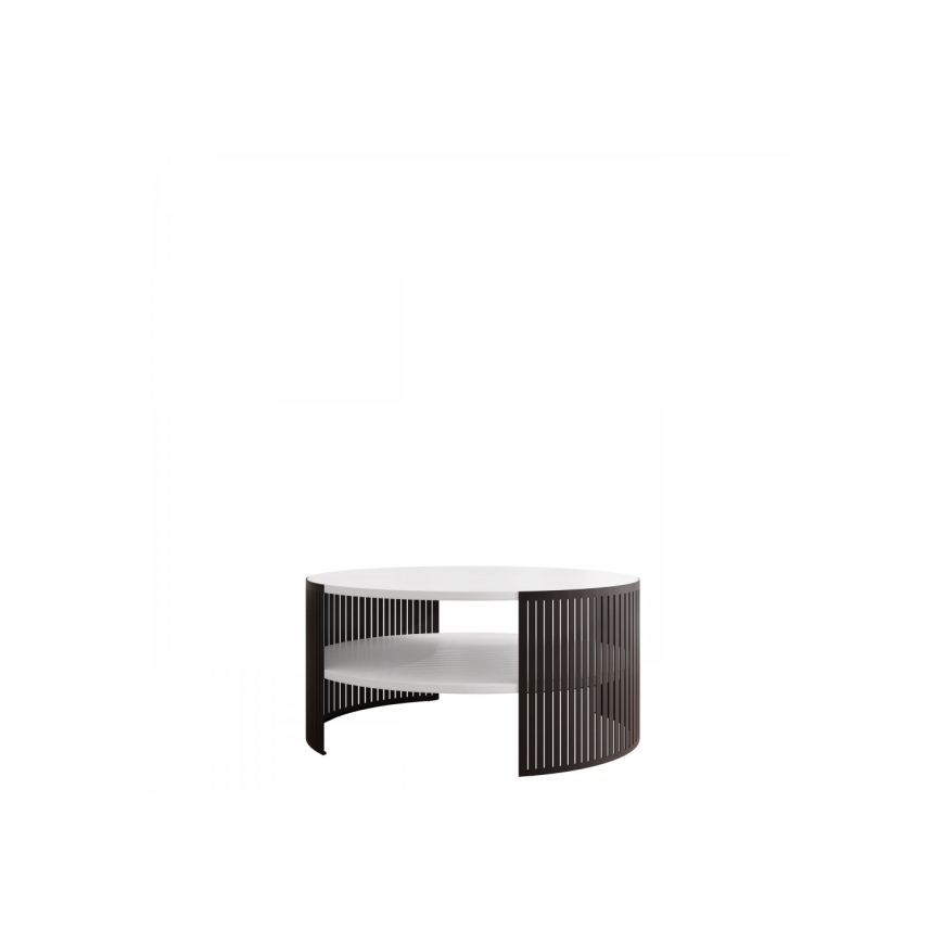 Table basse FIKOLI 40x75 cm noir/blanc