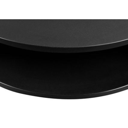 Table basse FIKOLI 40x75 cm noir/doré chêne