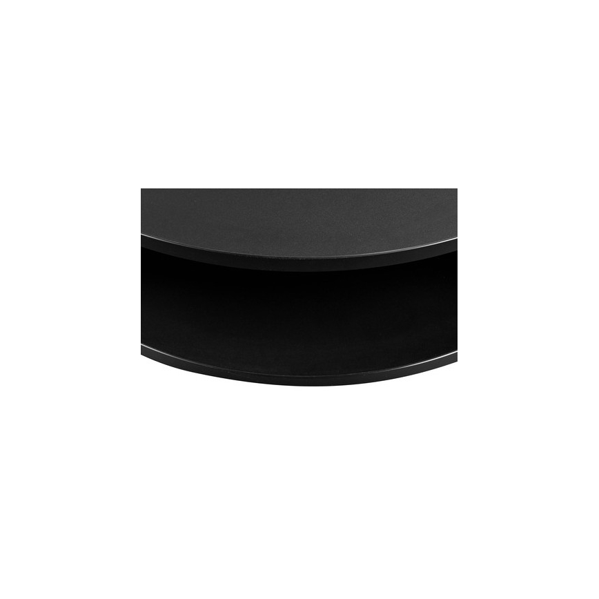 Table basse FIKOLI 40x75 cm noir/doré chêne