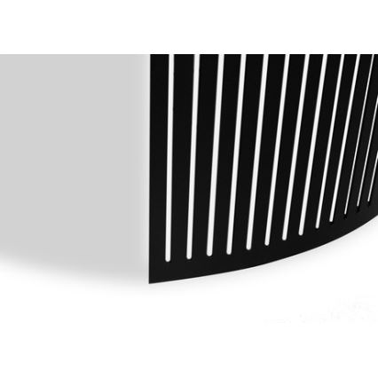 Table basse FIKOLI 40x75 cm noir/doré chêne