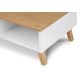Table basse FRISK 35x90 cm chêne naturel/blanc