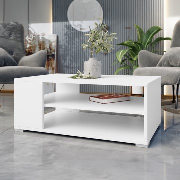 Table basse GIMREN 100 x 40 cm, blanche