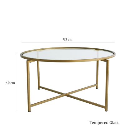 Table basse GOLD SUN 40x83 cm doré