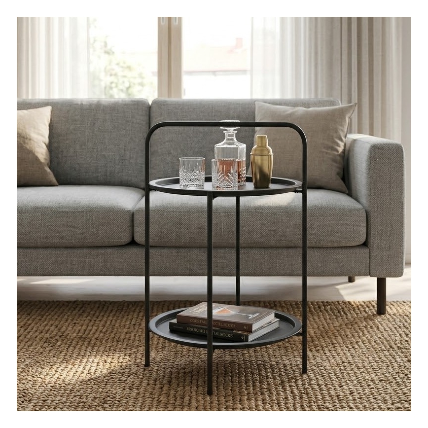Table basse HAGE 50 x 66 cm, noire