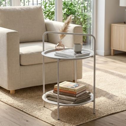 Table basse HAGE 50x66 cm blanche